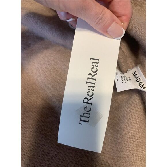 Naadam Authentic Solid Mauve Pink 100% Cashmere Cardigan Sweater Medium Large - Picture 7 of 7